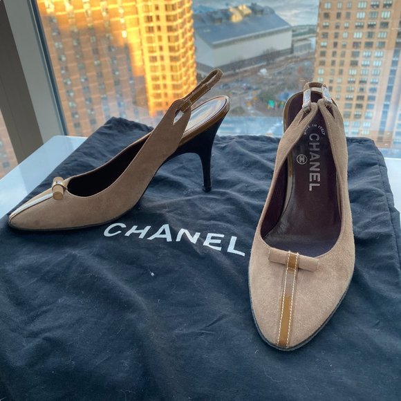 Chanel Nude Slingback Heels size 7. EUC - Picture 4 of 5